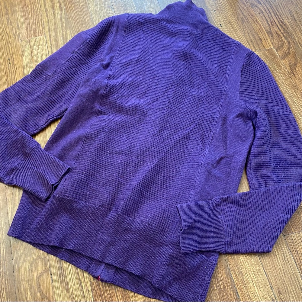 Athleta Wool Blend Knit Zip Up Sweater - Picture 4 of 5